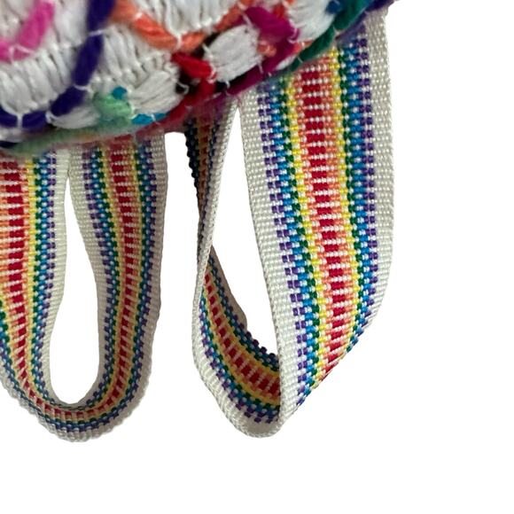 Vintage Mexican Artisan Woven Drawstring Backpack - Picture 9 of 16